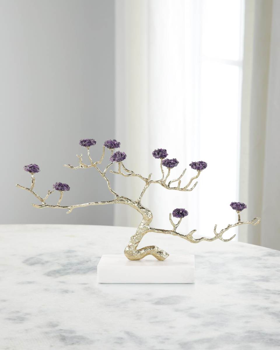 Crystal Canopy Sculpture on Marble Base