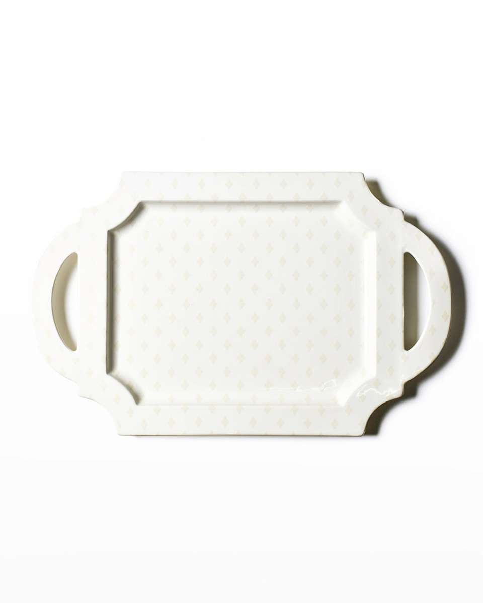 Quatrefoil Handled Traditional Tray