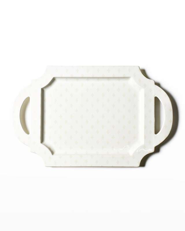 Quatrefoil Handled Traditional Tray