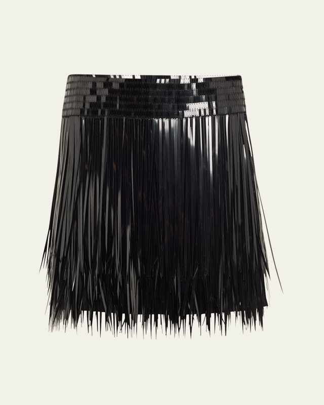 Sequined Fringe Mini Skirt