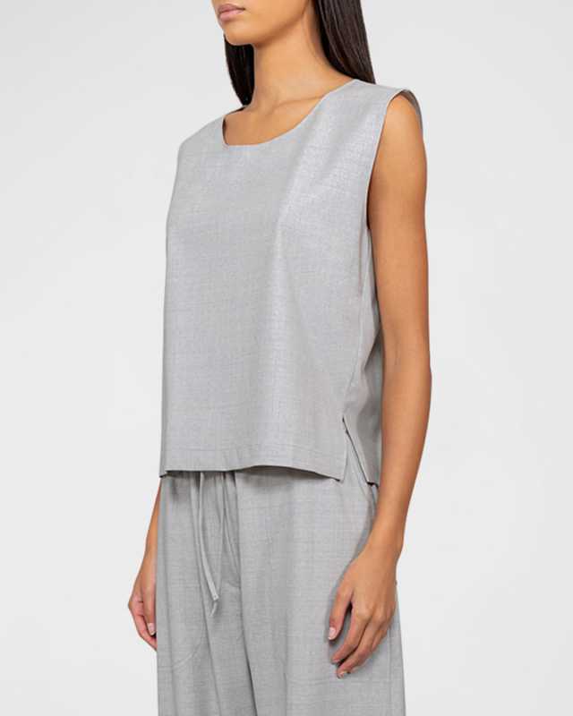 Jane Lightweight Sleeveless Crewneck Top