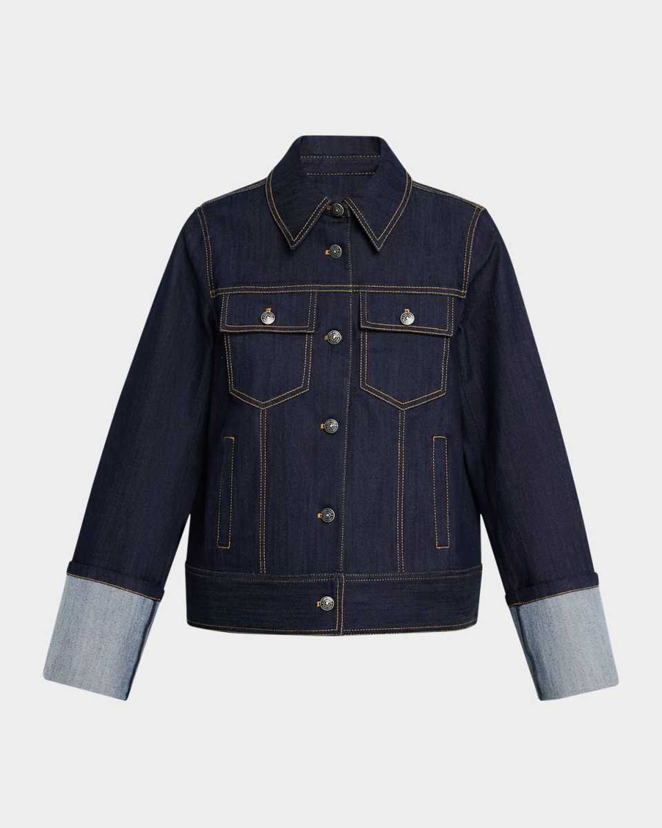 Beni Topstitched Stretch Denim Jacket