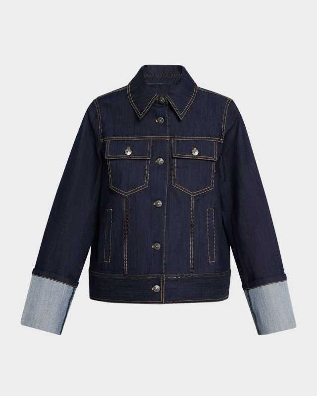 Beni Topstitched Stretch Denim Jacket
