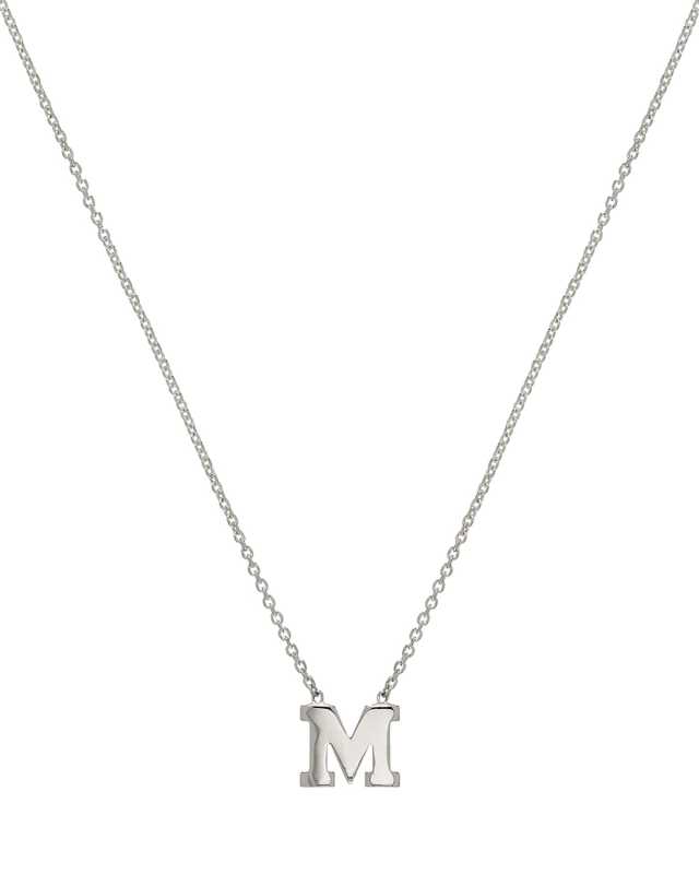 Regin Personalized Initial Pendant Necklace in 14K White Gold