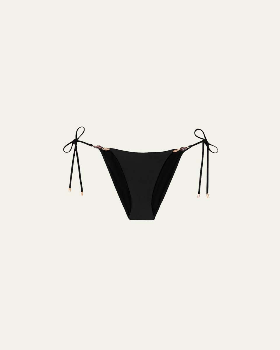 Solid Kaia Tie-Side Full Bikini Bottoms