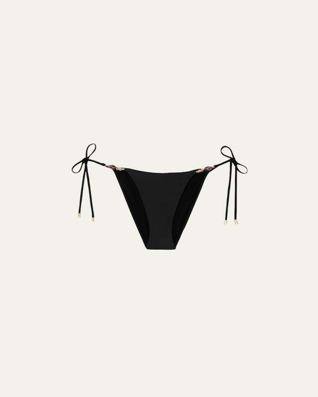 Solid Kaia Tie-Side Full Bikini Bottoms