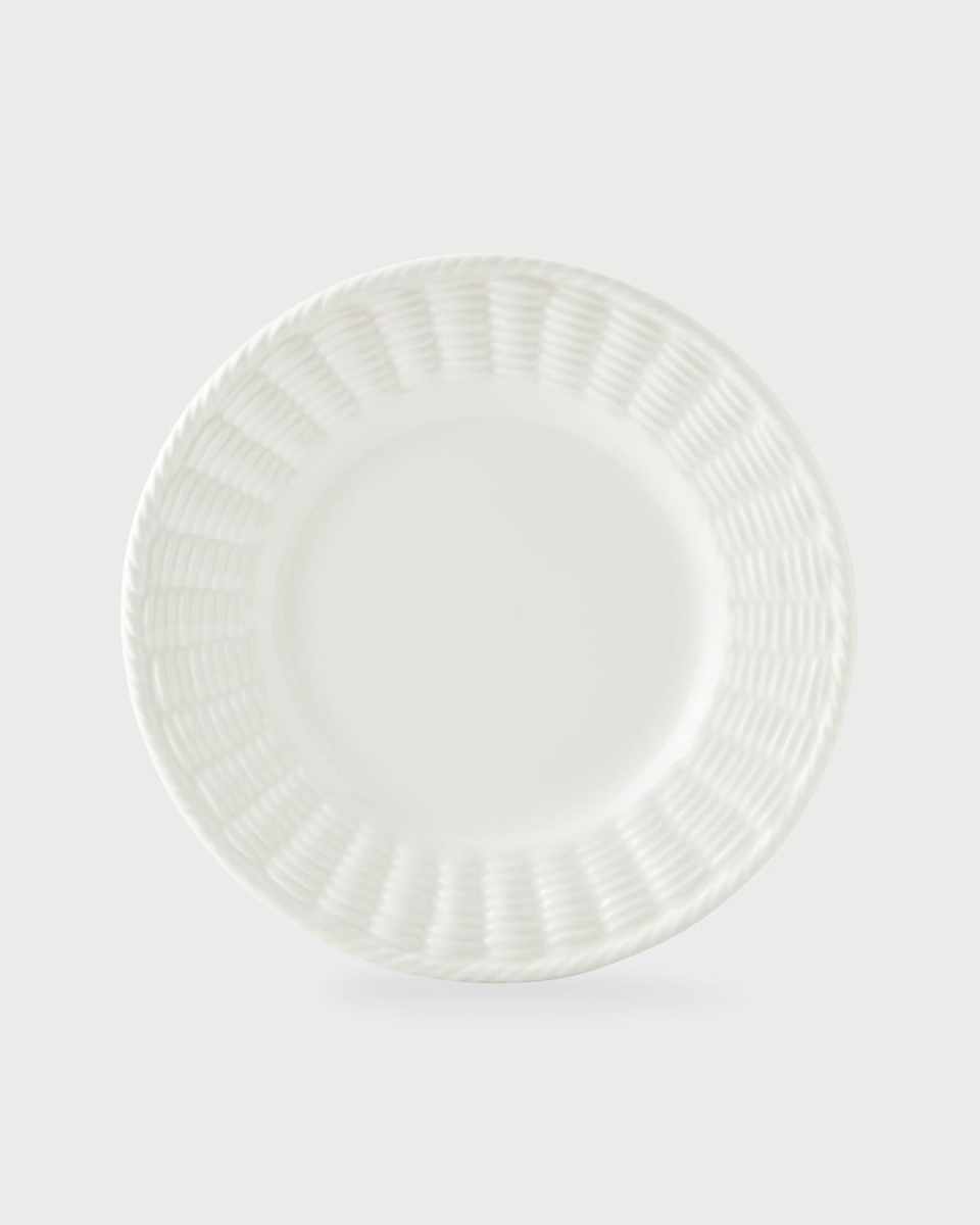 White Wicker Salad/Dessert Plate
