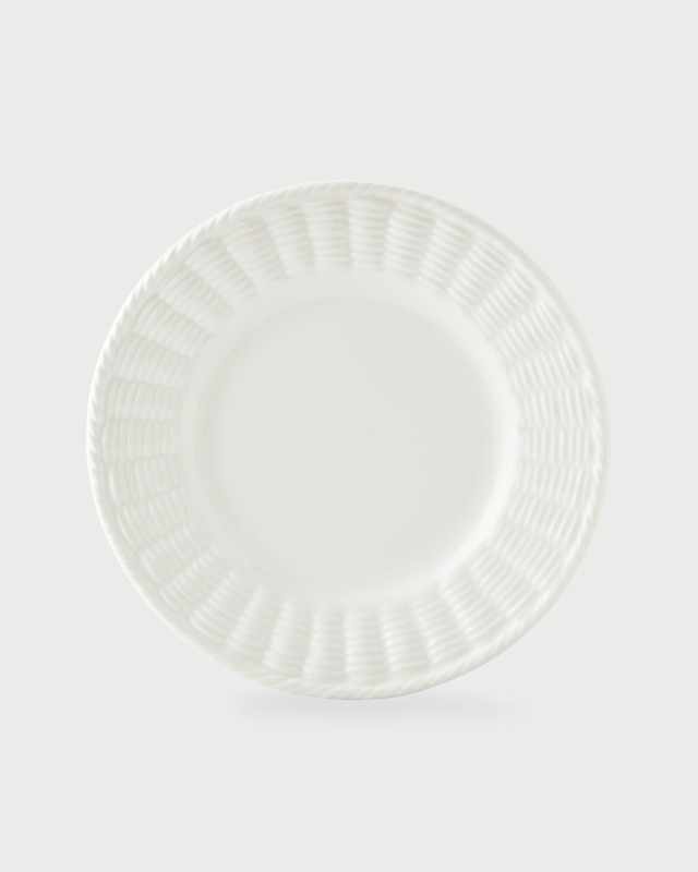White Wicker Salad/Dessert Plate