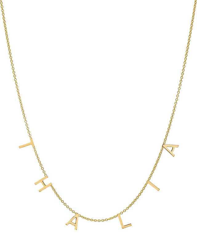 Personalized 14k Gold 6 Mini Initial Necklace