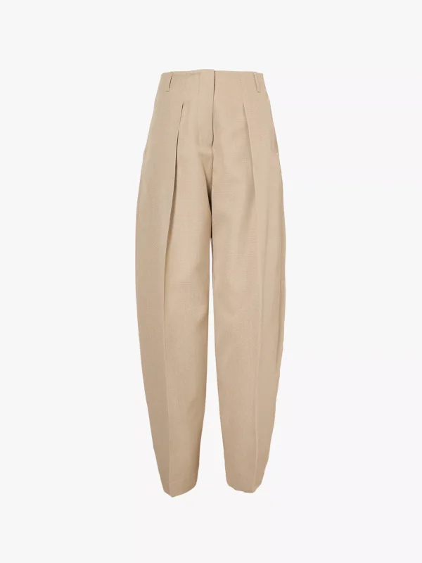 Jacquemus Pressed-creased high-rise balloon-leg woven trousers