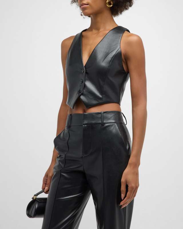 Donna Vegan Leather Vest