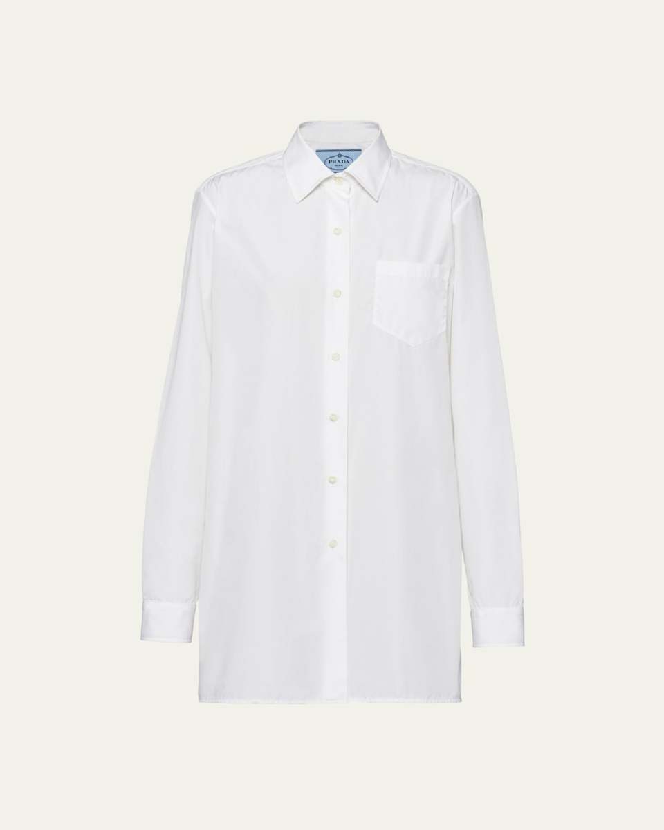 Poplin Button Down Mini Dress