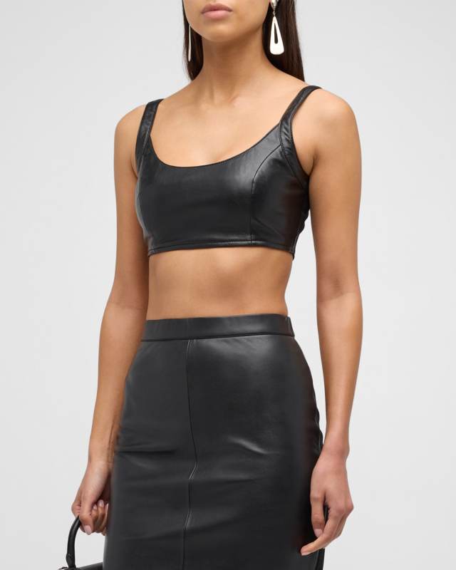 Mercury Recycled Leather Bralett