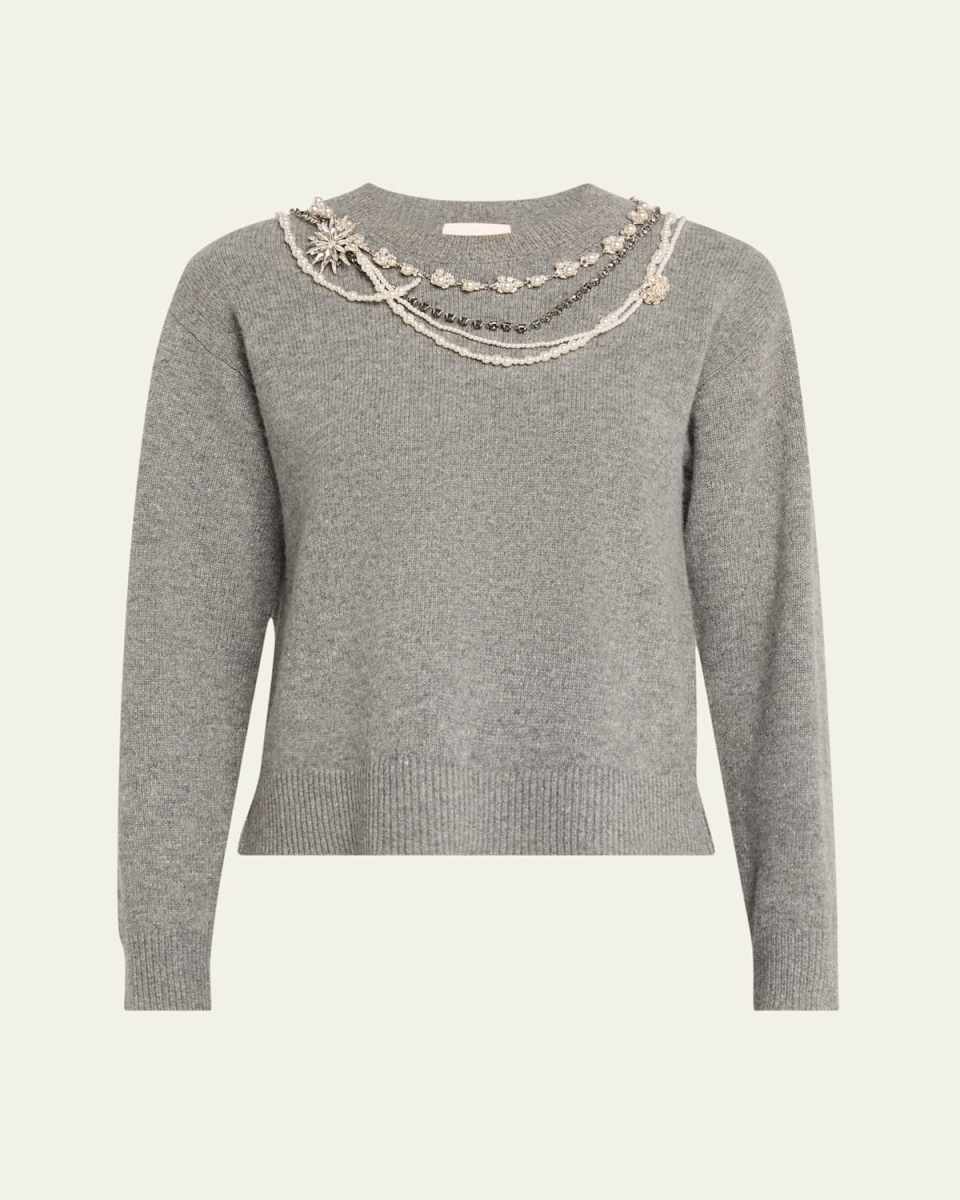 Lilliana Embellished Crewneck Pullov