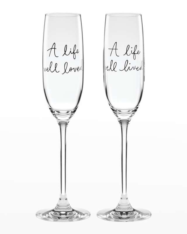toasting flutes, set of 2