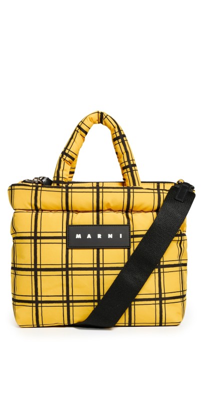 Marni Nylon Check EW Tote Sun