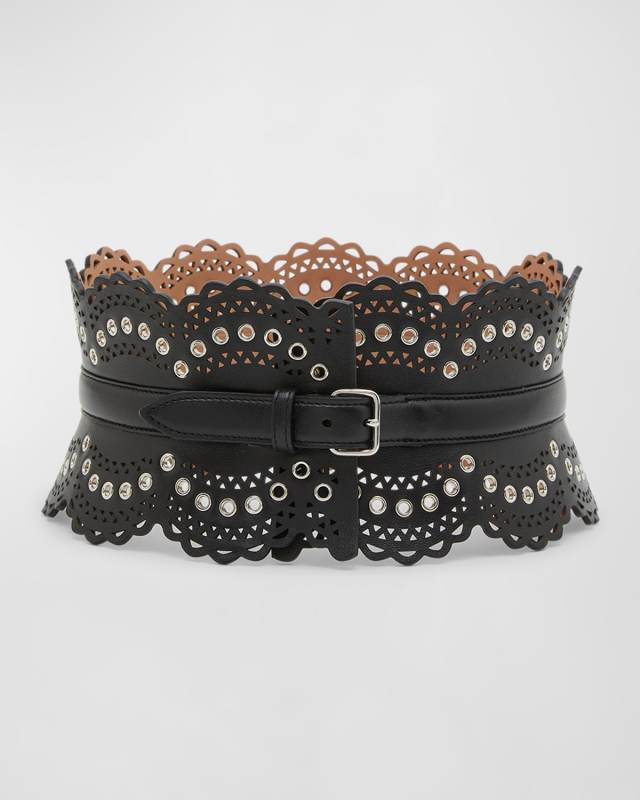 Vienne Corset Belt with Grommet Detail