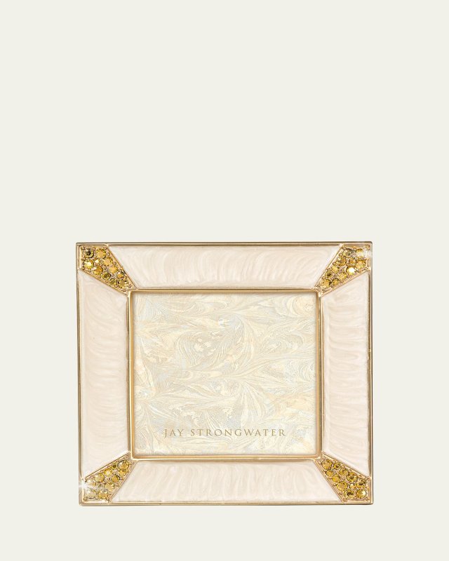 Leland Gold Pave Corner 2" Square Picture Frame