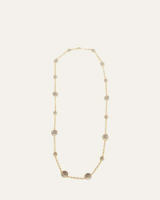 18k Yellow Gold Rock Crystal Bubbles Necklace
