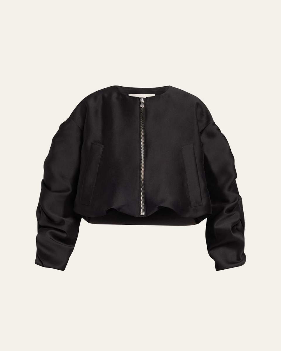 Sanguinetti Satin Ruched Jacket