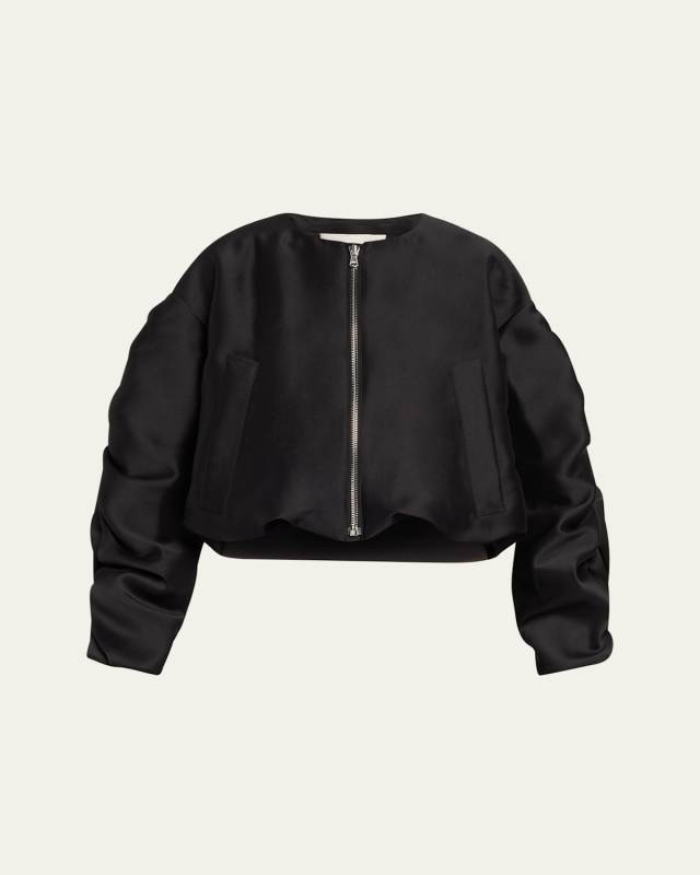 Sanguinetti Satin Ruched Jacket