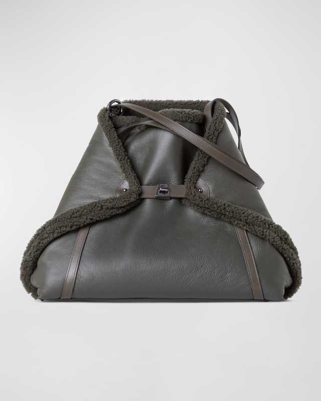 Ai Medium Reversible Shearling Shoulder Bag