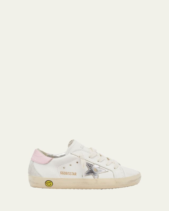 Girl's Superstar Leather Low-Top Sneakers, Kids