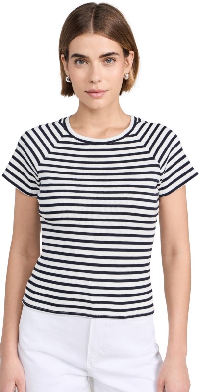 PAIGE Bijou Tee Navy/Ivory