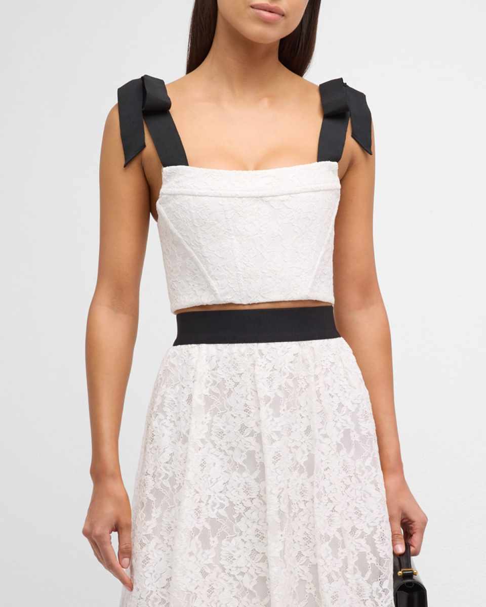 Clara Bow Strap Bustier Crop Top
