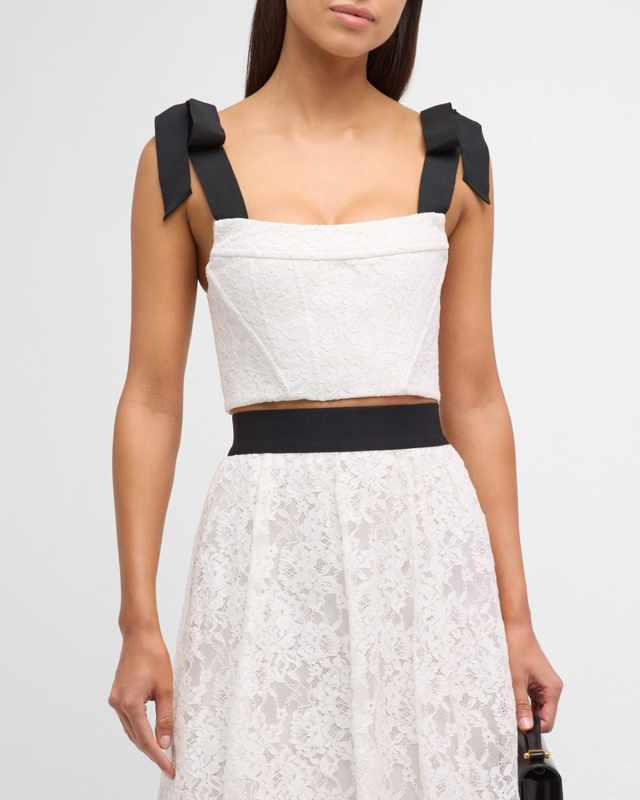Clara Bow Strap Bustier Crop Top