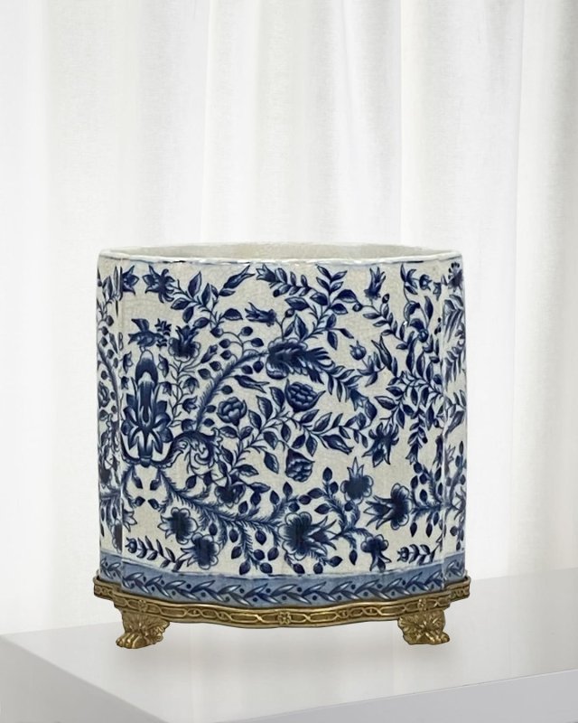 Blue and White High Box