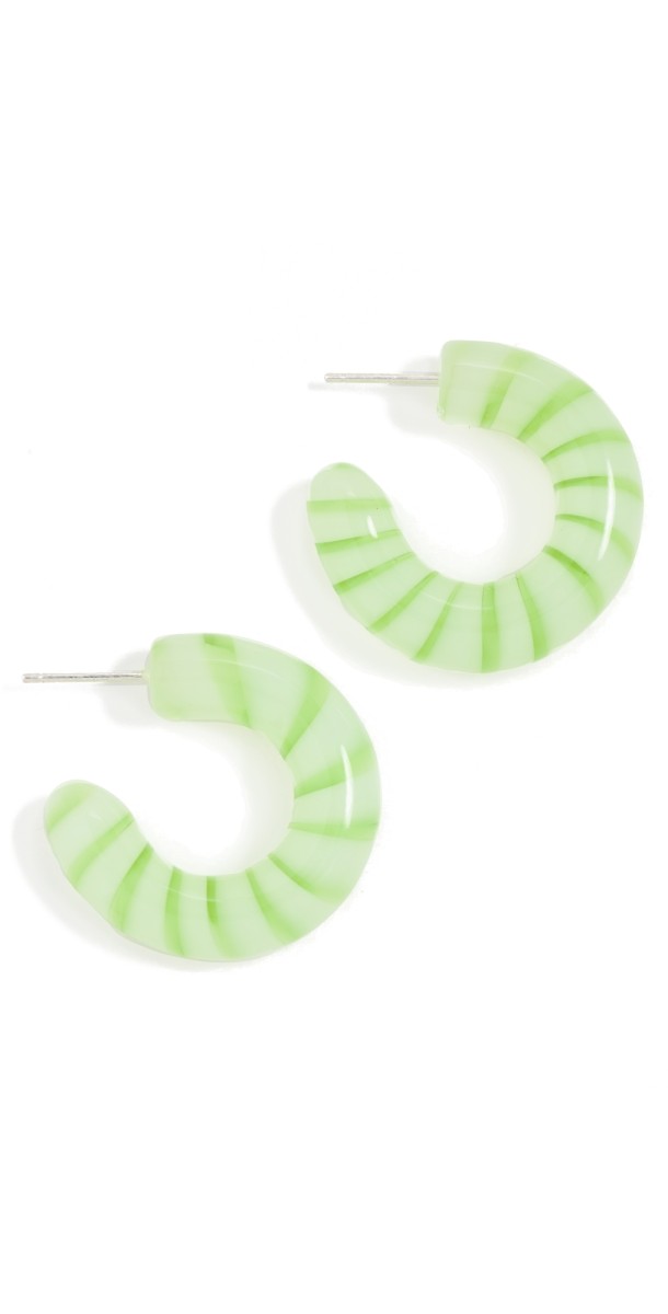 Lizzie Fortunato Cascais Hoops In Lime Lim