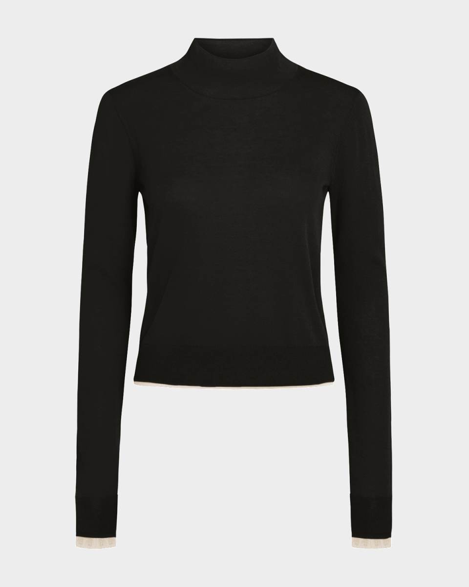 Double-Layer Turtleneck T-Shirt