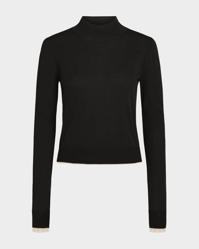 Double-Layer Turtleneck T-Shirt