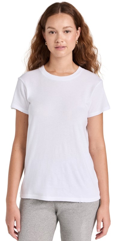 THE GREAT. The Slim Tee True White