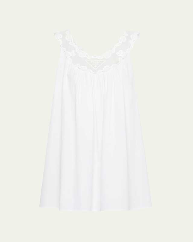 Lace Poplin Mini Dress