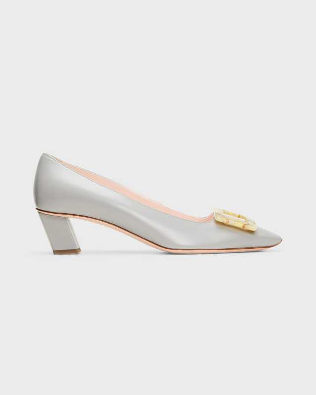 Belle Vivier Buckle Ballerina Pumps