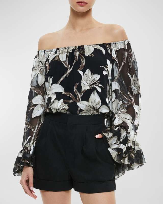 Floral Ardelia Off-the-Shoulder Blouse
