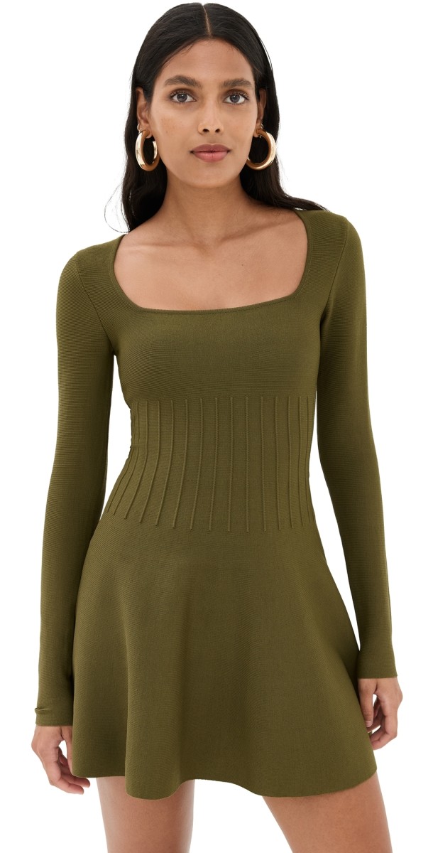 STAUD Deora Dress Sergeant Green