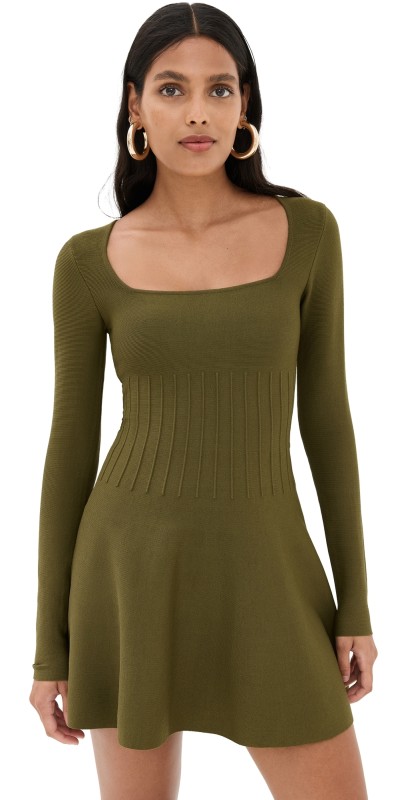 STAUD Deora Dress Sergeant Green