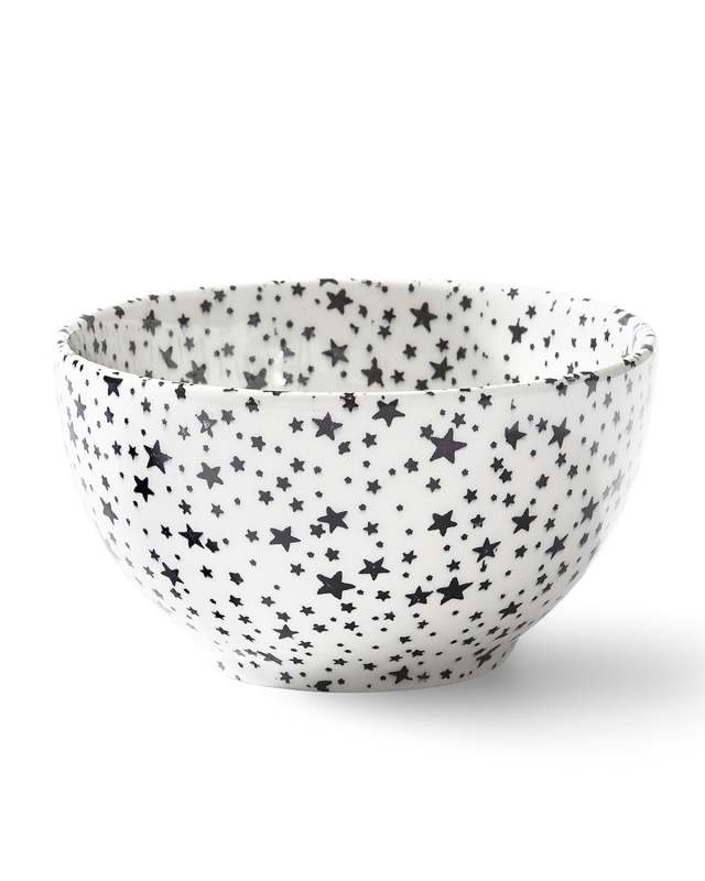 Midnight Sky Ice Cream Bowl, White/Black