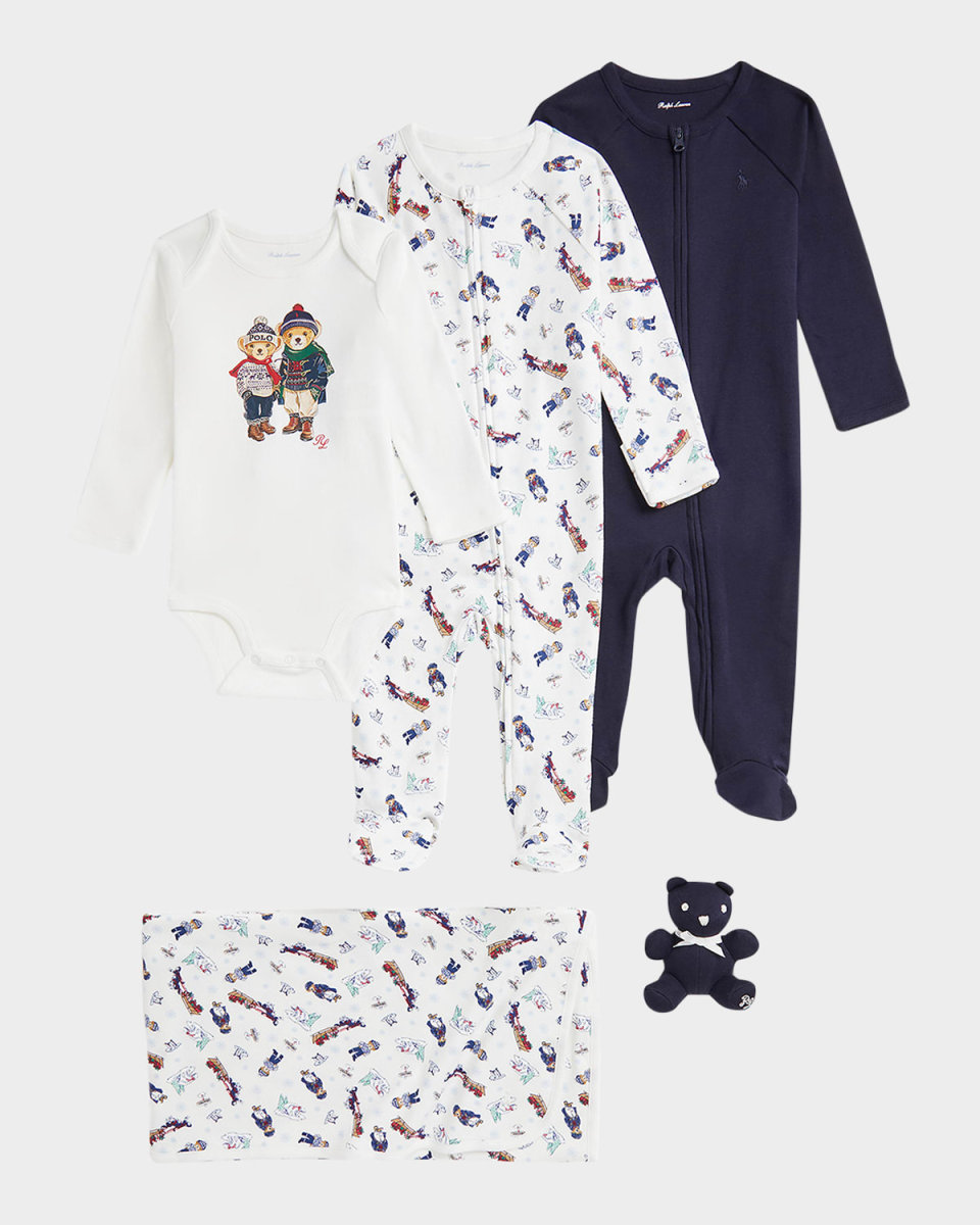 Boy's 5-Piece Gift Set, Size 3M-9