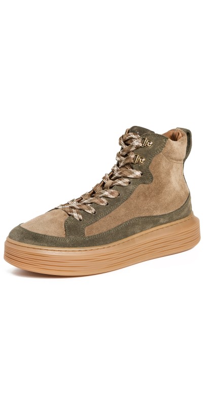 Voile Blanche Brig Suede Boots Army Green/Taupe