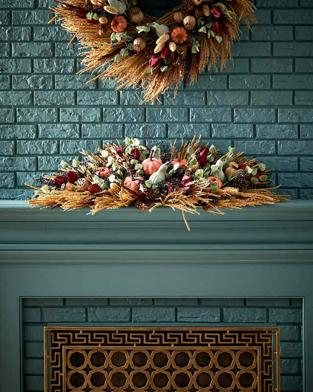 46" Autumn Harvest Mantel Garland
