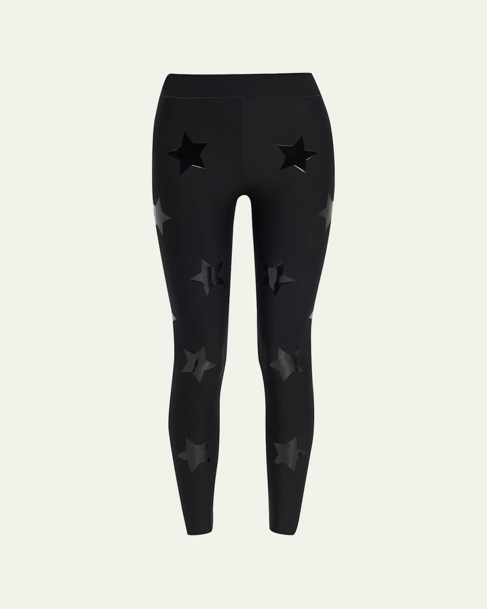 Lux Knockout Star-Print Ankle Leggings