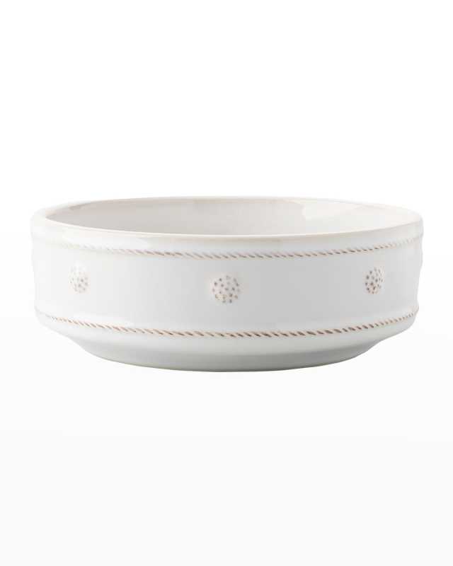 Berry & Thread 7" Pet Bowl - Whitewash