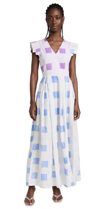 Busayo Ajala Dress White-Multi