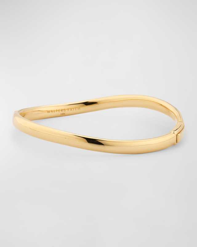 Julian 18K Yellow Gold Curved Bangle Bracelet