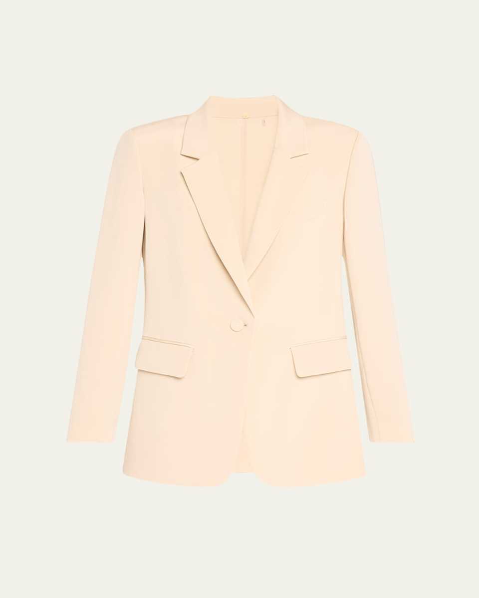 Holland Single-Button Stretch Silk Jacket