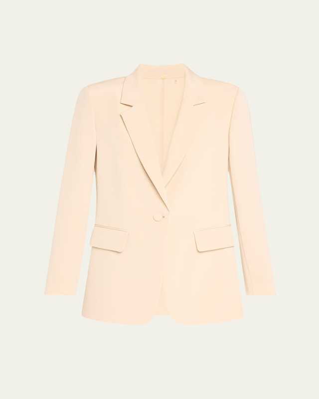 Holland Single-Button Stretch Silk Jacket